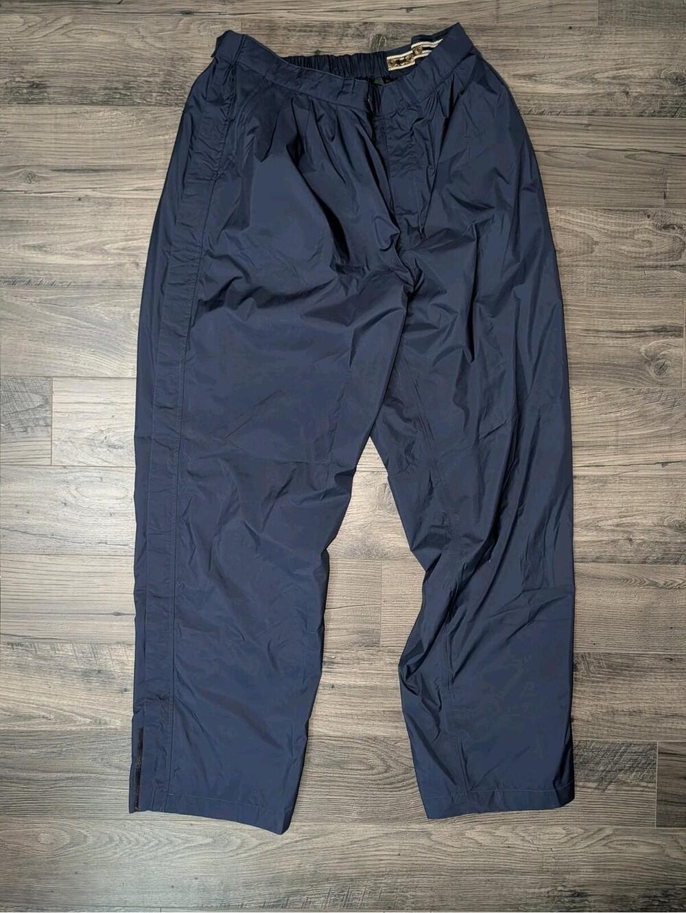 Footjoy Dryjoys Pants Rain Golf Pants Men's Size XL Navy Blue Zip Button Legs